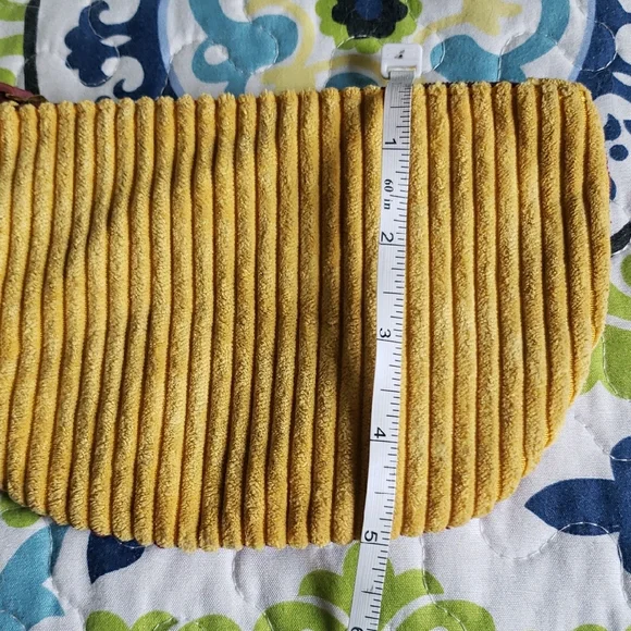 Ipsy Mustard Yellow Corduroy Cosmetic Bag - Picture 8 of 8